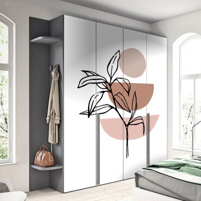 Διακόσμηση παιδικού δωματίου House Art - ΣΗΜΑΝΤΙΚΟ: Σε περίπτωση διαφοράς τιμής από το κατάστημα ισχύει παντα και μόνο η τιμή του καταστήματος Γραμμικό περίγραμμα φύλλου, Line Art, Αυτοκόλλητα ντουλ